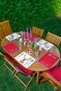 6-Piece Deer & Red Colored Christmas Themed American Service Set