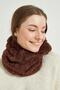 Unisex Brown Fur Neck Collar Snow Hat - 3