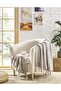Ta13002 Knitted Sofa Shawl Beige - 2