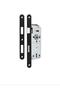 Lux Anka (ROOM TYPE) Matte Black Square Rosette Door Handle Door Lock Set of 2 Aluminum / Steel - 4