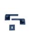 Lux Anka (ROOM TYPE) Matte Black Square Rosette Door Handle Door Lock Set of 2 Aluminum / Steel - 8