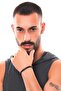 سوار جلدي من الجلد البني المسطح للرجال - 3