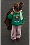 Girls' 3-Thread Embroidered Set Without Brushed Inside Lace