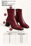 Ankle Boots - Burgundy - Casual - 4