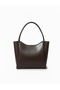 Brown Large Internal Volume Women's Shoulder Bag with Scarf (Scarf Color May Vary) - 7