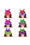 Feathered Colorful Cardboard Party Mask – 6 Colors
