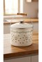 2-Piece Enamel Pot and Storage Container Set - 8-Piece Set - Vintage Nostalgic Enamel Pot and Storage Container Set - 4