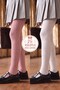 Girls' 2-Pack Cotton Patterned Pantyhose, Ecru/Pink