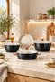 Florenza 7-Piece Granite Cookware Set - Gold Handles - Thick-Walled