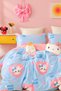 Elastic Sheet Bedding Set Double Size Hello Kitty Blue - 2