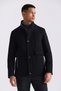 Black regular fit side pocket men's