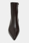 Shaw Brown Matte Zipper Detail Pointed Toe Women's Heeled Boots - 5