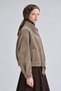 Suede bomber jacket, vison color. - 3
