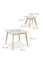 Set de 5 piese de mobilier pentru copii, alb/maro deschis, 49x60x60 cm - 4