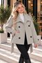 Short Mock Neck Melton Coat with Lining and Pockets - Coat - 3