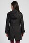 Women Plain Trench Coat, Black - 4