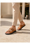 Men's Sandals with Two Straps - Orange - 6
