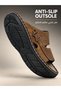 Men's Open Toe Sandals - Brown - 7
