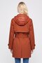 Women Solid Trench Coat, Rust - 4