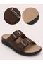 Men's Sandals with Two Straps - Brown - 2