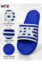 Men's Striped Sandals - Light Blue - 3