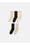 LCW DREAM Brown Patterned Women's Ankle Socks, Pack of 5