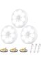 Motion Sensor Light, 3 Pack LED Night Light Rechargeable, 3M/120° Detection Range/Angle, 3 Modes, Cl