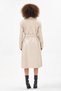 Women's Leather Look Belted Long Trench Coat |   Belted Long Trench Coat - 4