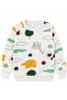 Boys' Cotton-Brushed Inside White Safari-Print Long-Sleeve Winter Pajama Set with Eye Patch - 5