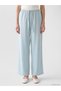 LCW Modest Blue Solid Loose & Wide-Leg Women's Pants, Featuring the ALITA CITY Touch - 2
