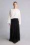 I2727AXER105 Ecru Crew Neck, Drop-Shoulder, Wide, Long-Sleeved Relaxed Fit Basic T-Shirt - 2