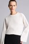 I2727AXER105 Ecru Crew Neck, Drop-Shoulder, Wide, Long-Sleeved Relaxed Fit Basic T-Shirt