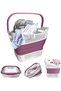 40L Laundry Basket Large Foldable with Handle, Collapsible Laundry Baskets Plastic Washing Clothes L