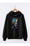 "The Vampire Diaries" Printed Premium Oversized Hooded 3-Ply Cotton Sweatshirt