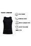 135 MEN'S Single Jersey 100% Cotton Black Tank Top With Straps, Single Piece - 2
