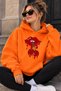 Unisex Oversized Hoodie with Lips and Cherries Print – Relaxed Casual Sweatshirt
