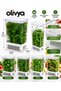 2.9-Liter Vegetable Storage Container - For Fresh Mint and Arugula, Refrigerator Organizer (Set of 2) - 2