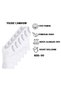 00 MEN'S Single Jersey 100% Cotton White Tank Top With Straps, Pack Of 6 - 2