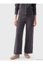 LCW Vision Anthracite Jersey Straight & Slim-Fit Women's Pants with a Wide Leg, Featuring the ALITA CITY Touch - 2