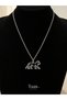 Tiger-Motif Necklace: Unisex Stainless Steel Tiger Necklace with Silver-Colored Lacquer Finish and Chain—Suitable for Women and Men - 2