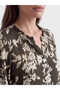 Peak New Season Brown Collared Floral Blouse - 3