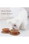 Foldable Silicone Pet Bowl, Portable Pet Bowl, Brown - 5