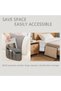 Sofa Armrest Organizer, Silver Couch Remote Holder with Five Pockets, Bedside Storage Caddy for Cell - 7