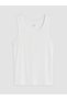 Nevavm White Plain Men's Underwear Undershirt with Difference