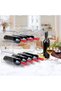 Plastic Water Bottle Organizer Rack Storage Holder,4 Tier Containers Stackable Free-Standing Bottle - 5