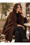 Women's Brown Glitter Knit Plain-Knit Shoulder Shawl, 85x185 cm, Soft-Textured Knit Shawl, Stylish Shoulder Wrap - 4