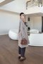 Brown Gingham Straight-Cut Lined Midi Trench Coat - 3