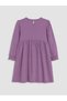 Peak New Season Purple Polka Dot Ruffled Girls' Dress - 3