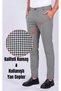 Men's Black Houndstooth Checkered Pants with Pockets, Side Elastic, and Belt—Chef, Waiter, and Cook Pants (209) - 3