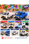 21 cm Push-Along Light-Up, Sound-Making, Steam-Emitting Toy Truck – Mini Cargo Truck with Moving Bed and Realistic Effects, Ages 3+